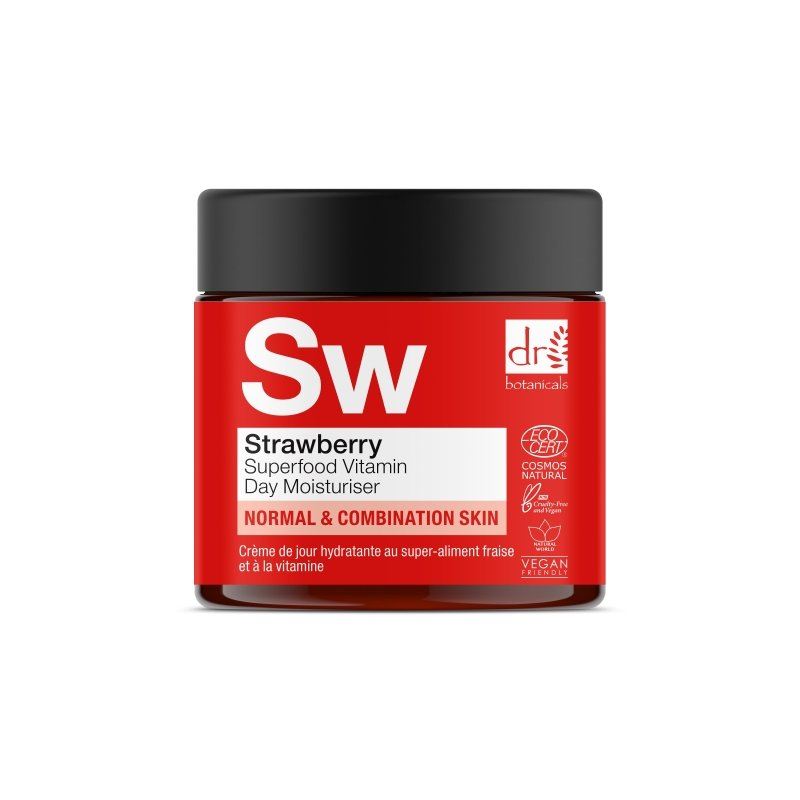 Crème hydratante de jour à la vitamine C et aux super-aliments à la fraise 60 ml