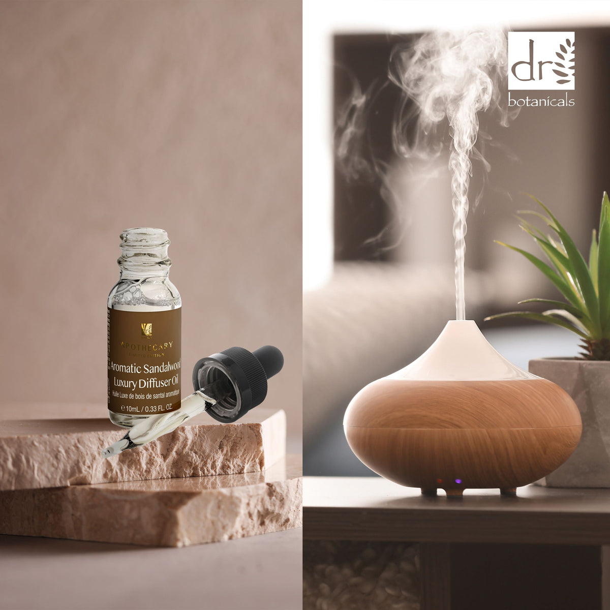 Dr Botanicals Aromatic Sandalwood Luxury Diffuser Oil 10ml Twin Value Savings Pack - skinChemists