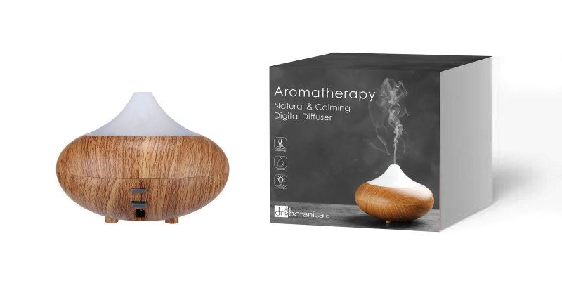 Wooden Aroma Diffuser + Oils Kit: Geranium, English Pear, Nectarine & Honey - skinChemists