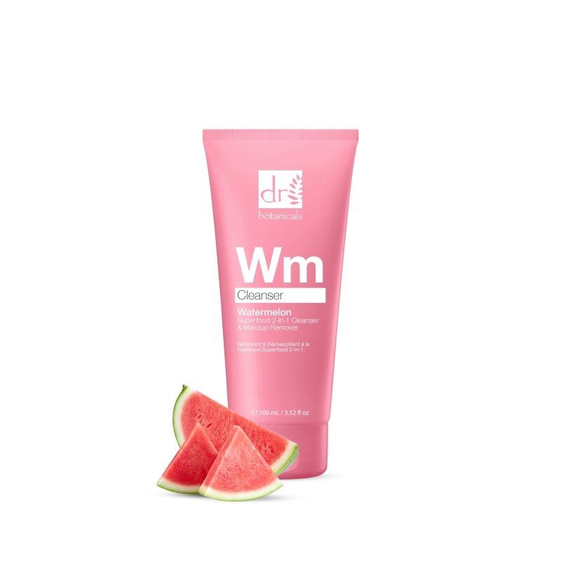 Nettoyant et démaquillant 2 en 1 à la pastèque, enrichi en super-aliments, à base d'acide glycolique, d'acide salicylique et d'acide lactique, 100 ml
