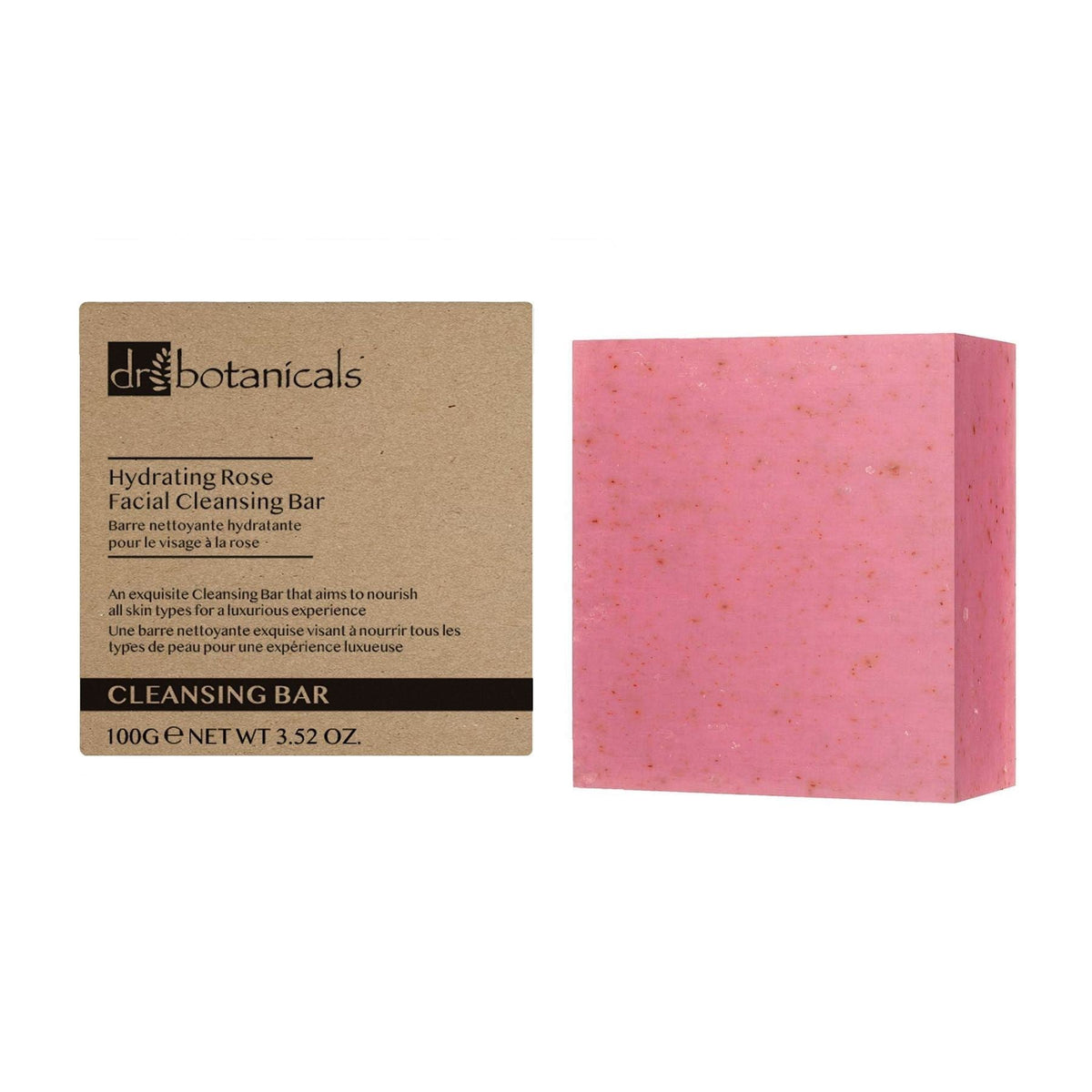 Dr Botanicals Hydrating Rose Facial Cleansing Bar 100g Twin Value Savings Pack - skinChemists