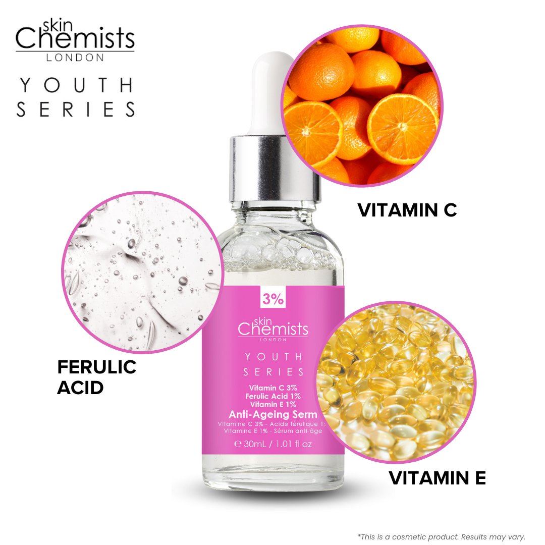 Youth Series Anti-Ageing Serum Vitamin C 3%, Ferulic Acid 1%, Vitamin E 1% 30ml