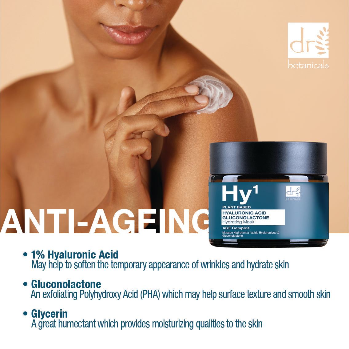 Masque à l'acide hyaluronique 1 % et à la gluconolactone 60 ml