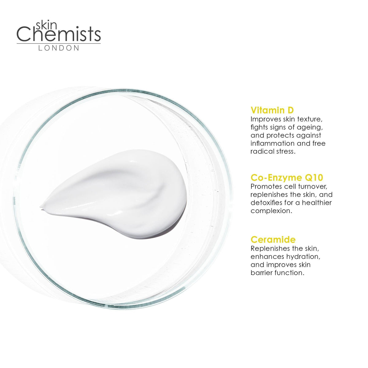 skinChemists Vitamin D Co-Enzyme Q10 & Ceramide Mask 50ml Twin Value Savings Pack - skinChemists