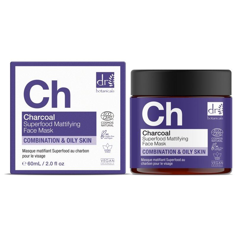 Masque visage matifiant au charbon actif 60 ml