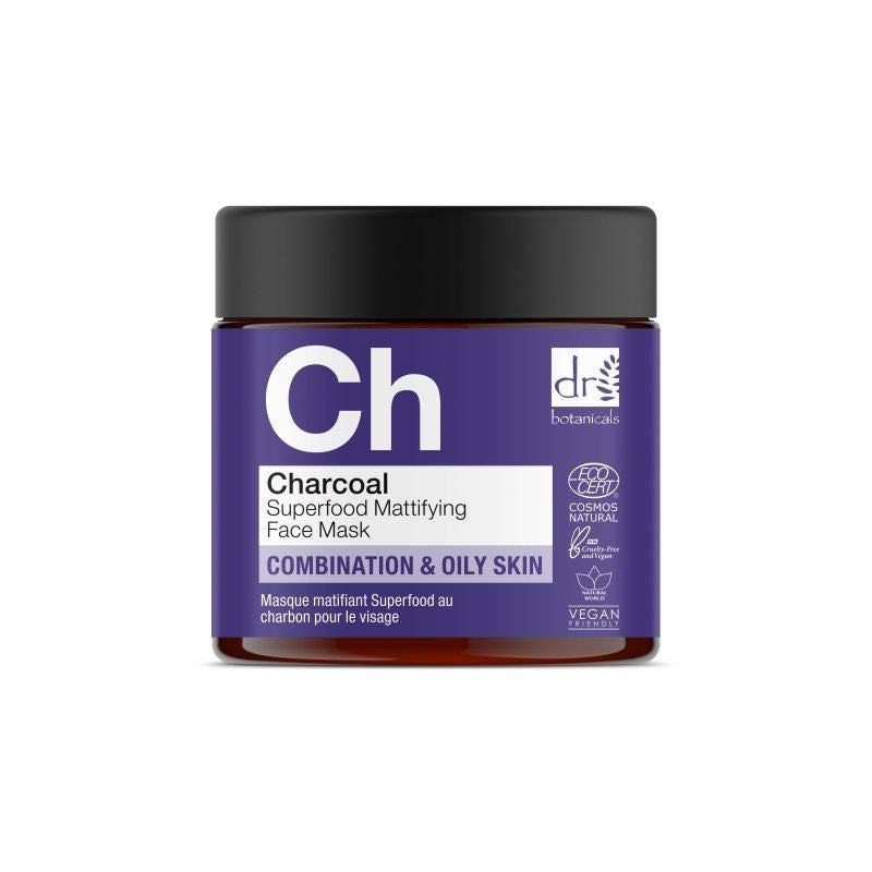 Masque visage matifiant au charbon actif 60 ml