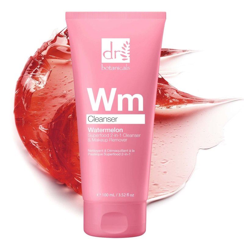 Nettoyant et démaquillant 2 en 1 à la pastèque, enrichi en super-aliments, à base d'acide glycolique, d'acide salicylique et d'acide lactique, 100 ml