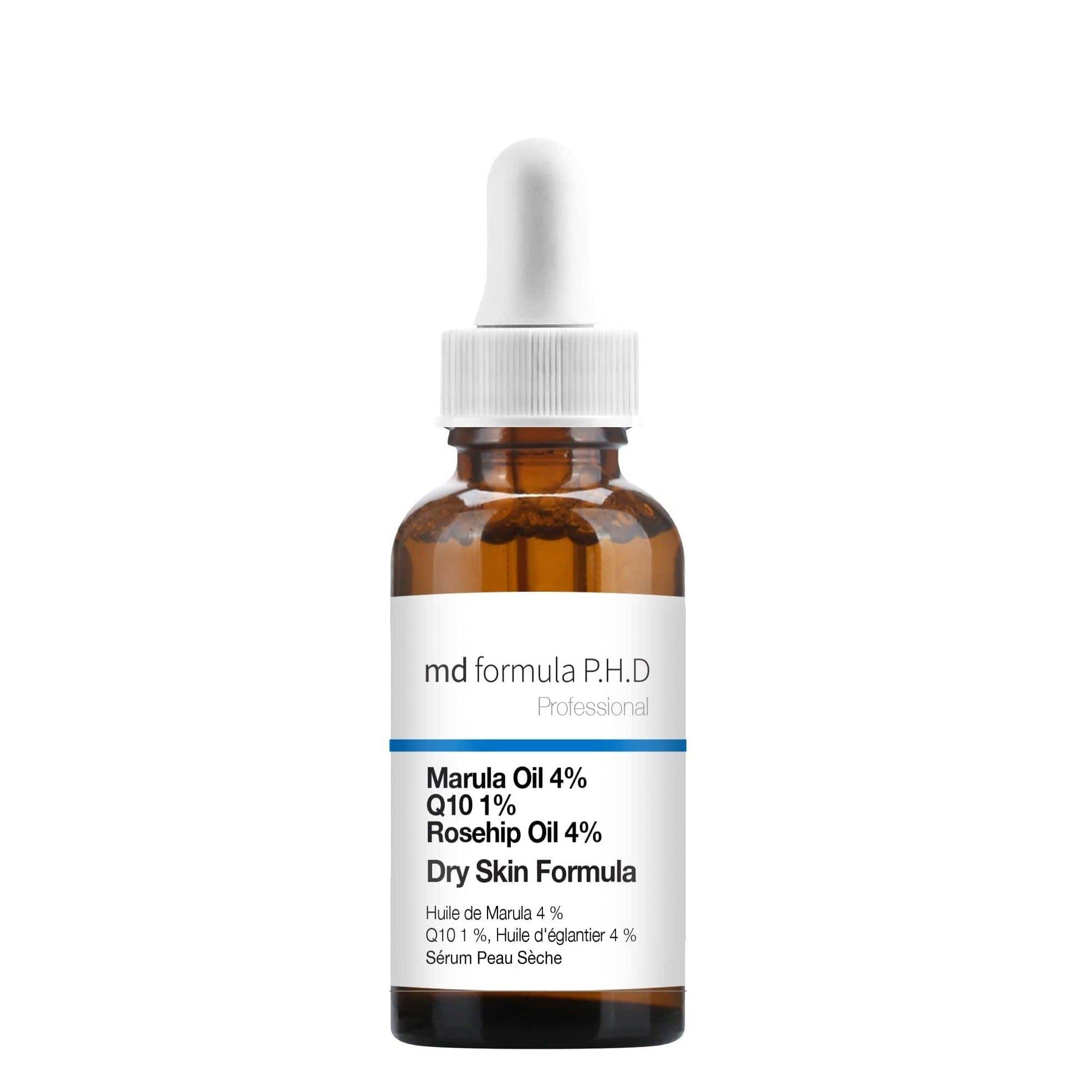 Dry Skin Serum Marula Oil 4%, Q10 1%, Rosehip Oil 4% 30ml Twin Value Savings Pack