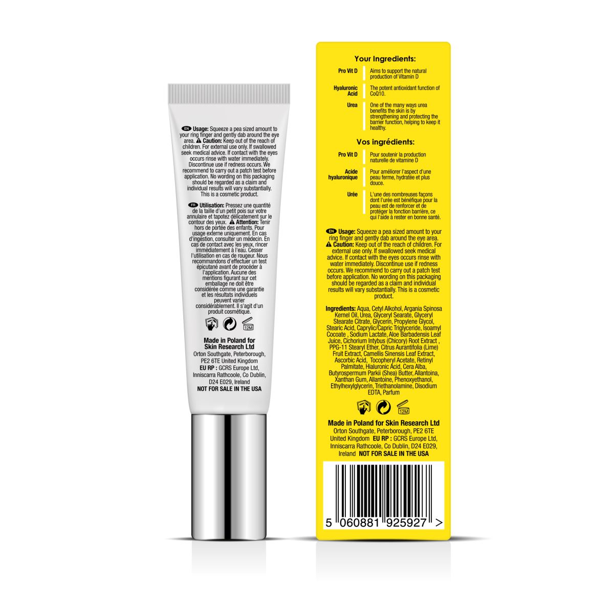 Vitamin D Ceramide Eye Cream 15ml - skinChemists