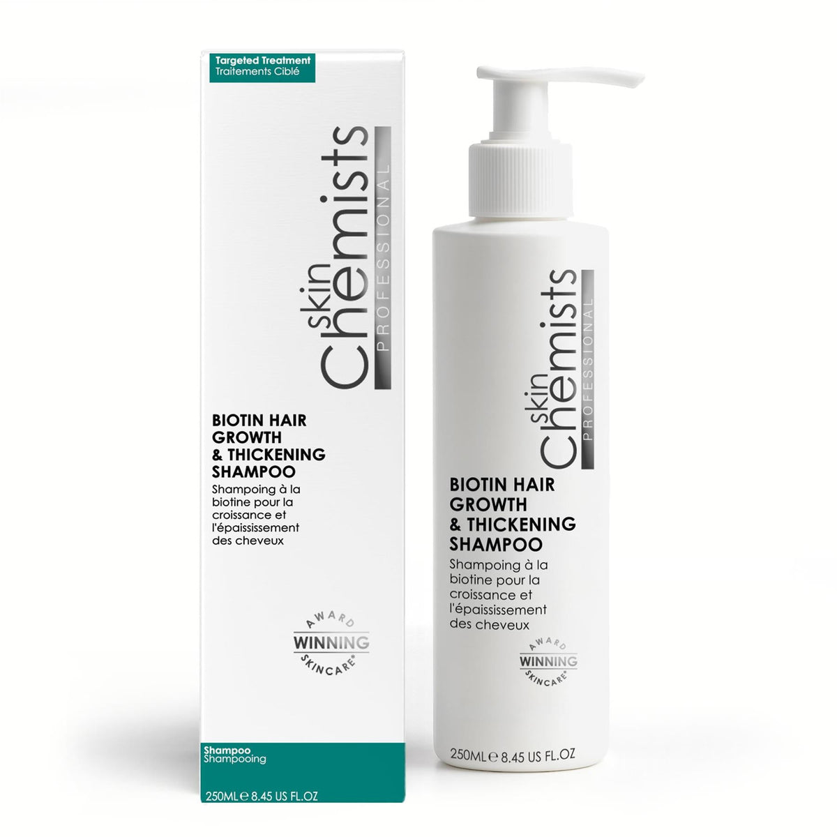 Champú de biotina para el crecimiento y el engrosamiento del cabello 250ml