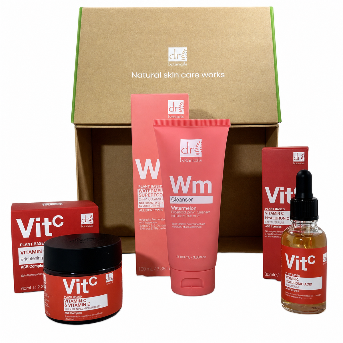 Set de regalo de cuidado iluminador de la piel con vitamina C