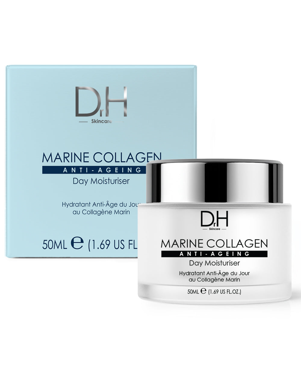 Dr H Marine Collagen Anti-Ageing Day Moisturiser with box