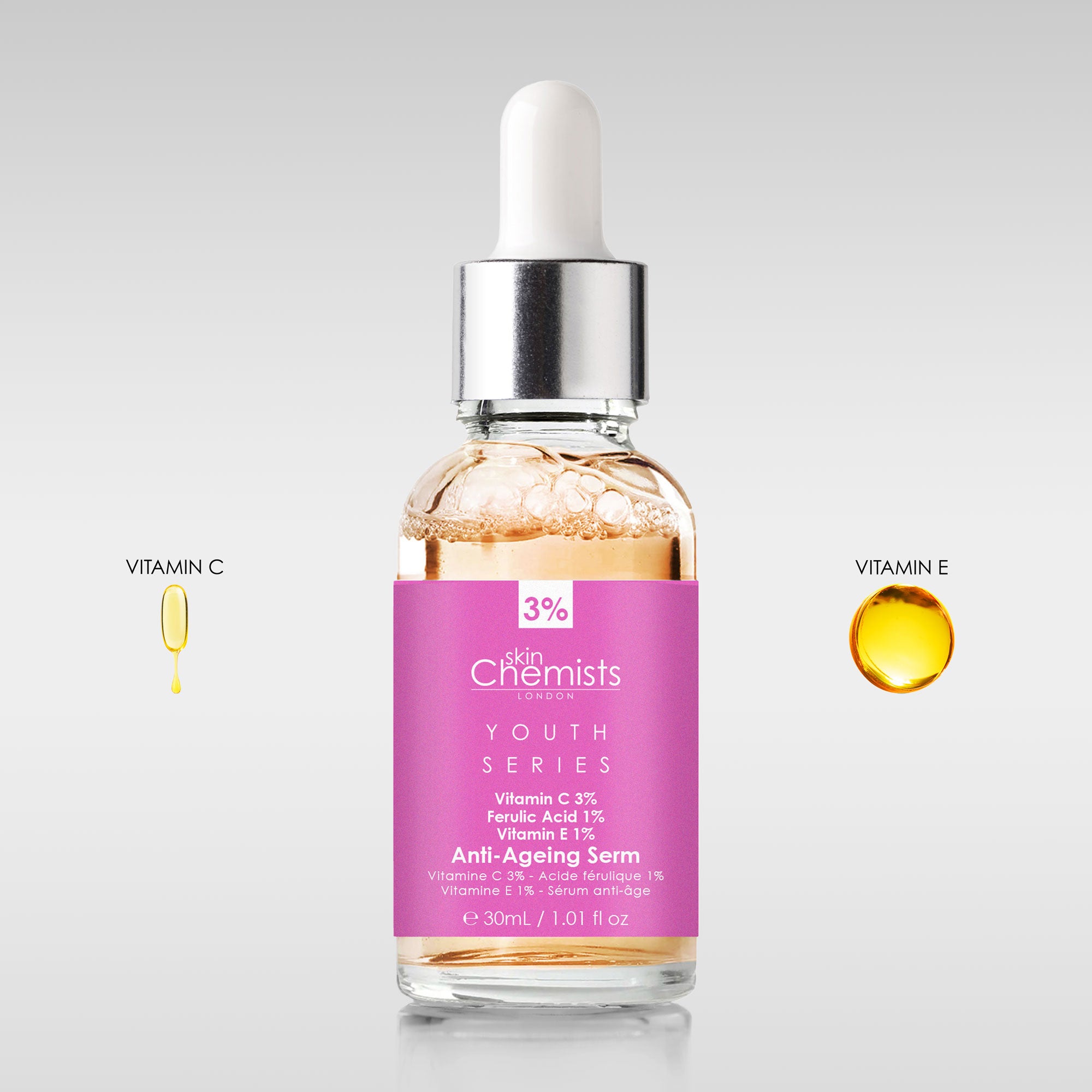 Youth Series Anti-Ageing Serum Vitamin C 3%, Ferulic Acid 1%, Vitamin E 1% 30ml