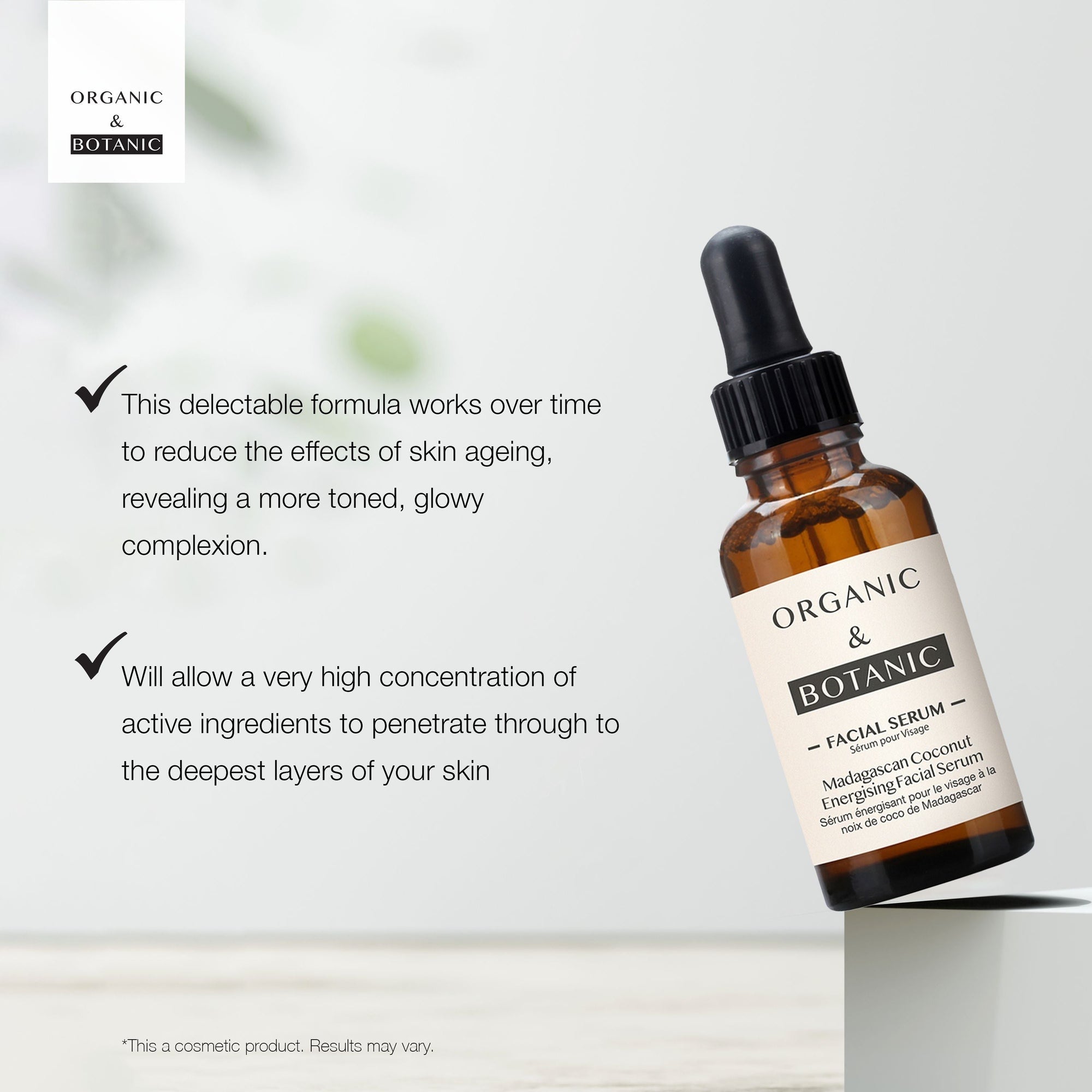 Sérum visage à la noix de coco de Madagascar, lot de 2 x 30 ml