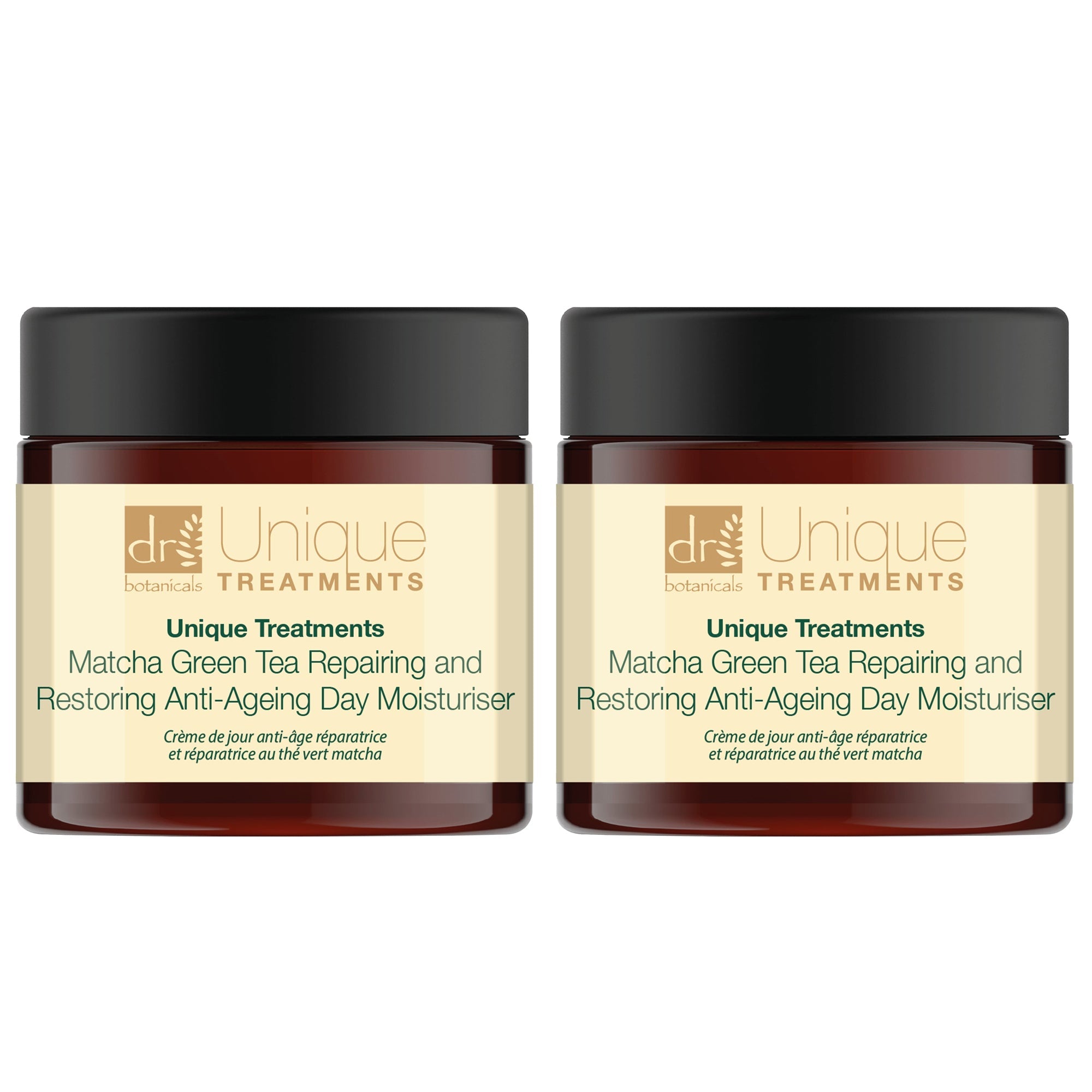 Unique Treatments Matcha Green Tea Repairing & Restoring Anti-Ageing Day Moisturiser 60ml x 2 Duo Pack