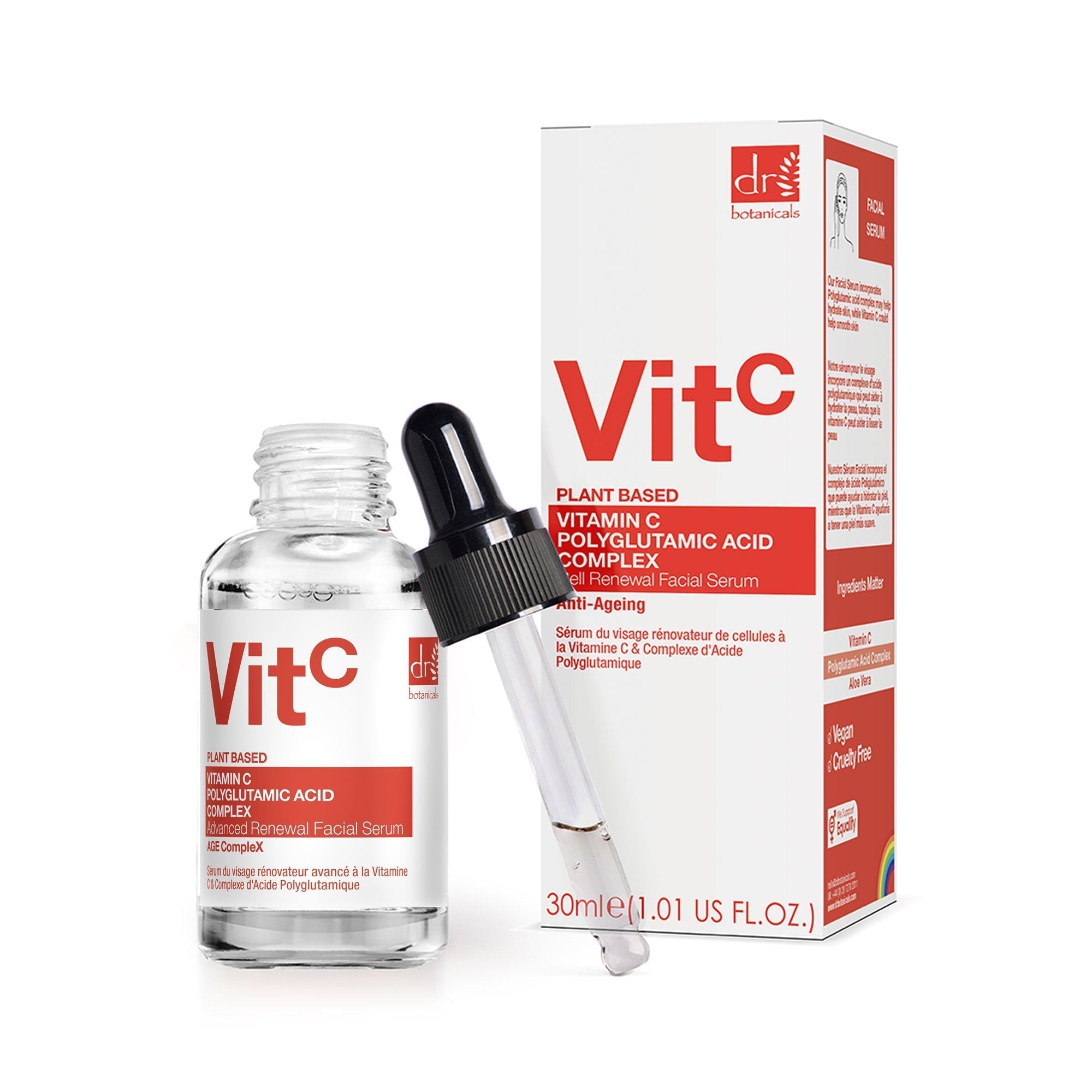 Vitamin C 3 % & Polyglutaminsäure-Komplex 1 % & Aufhellendes Gesichtsserum 30 ml