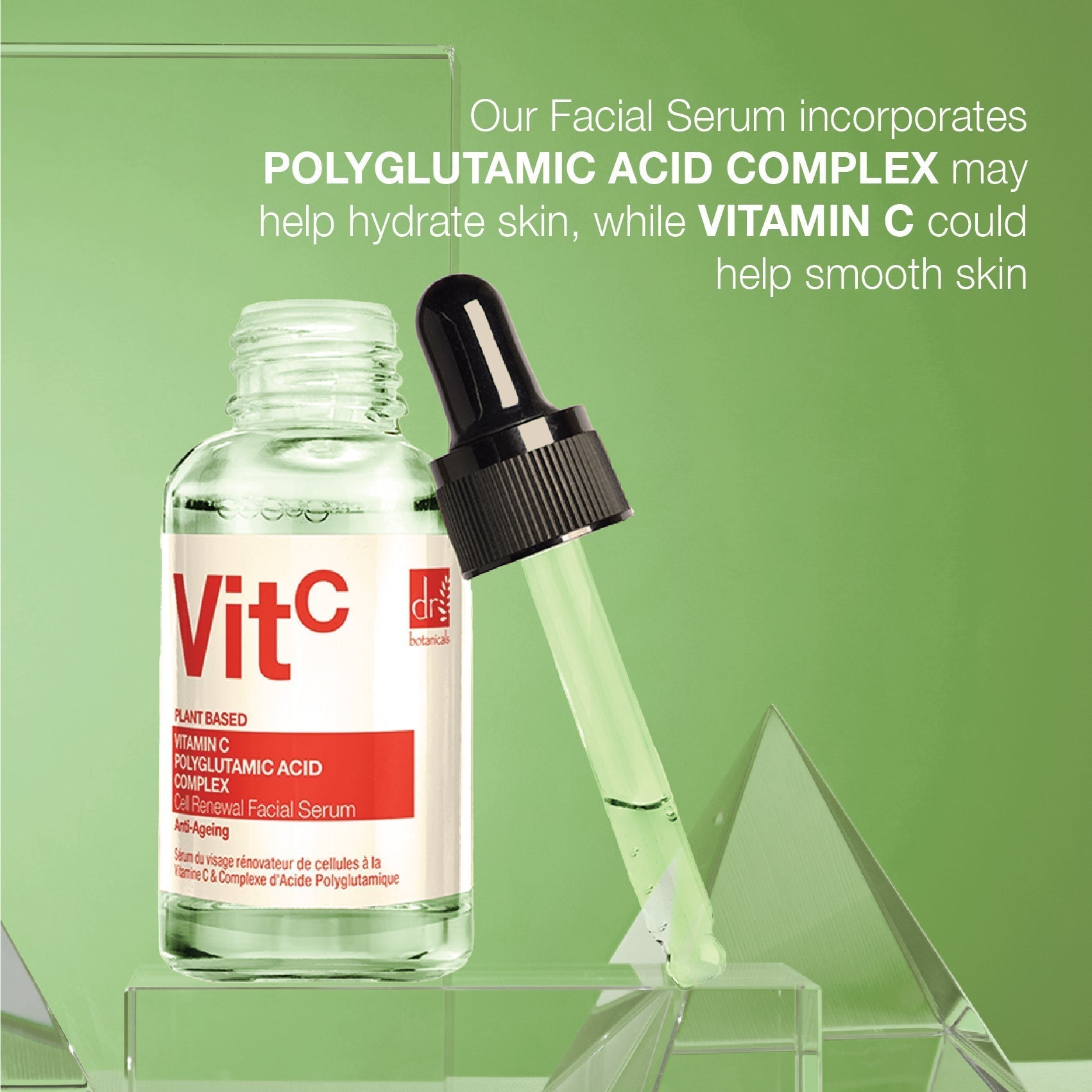 Vitamin C 3 % & Polyglutaminsäure-Komplex 1 % & Aufhellendes Gesichtsserum 30 ml