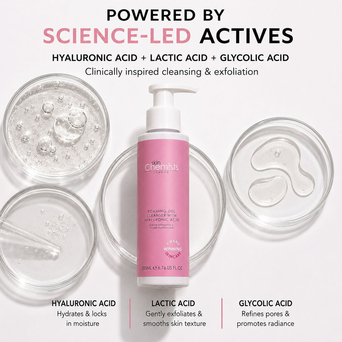 Advanced Foaming Gel Cleanser with Hyaluronic Acid 200ml - skinChemists