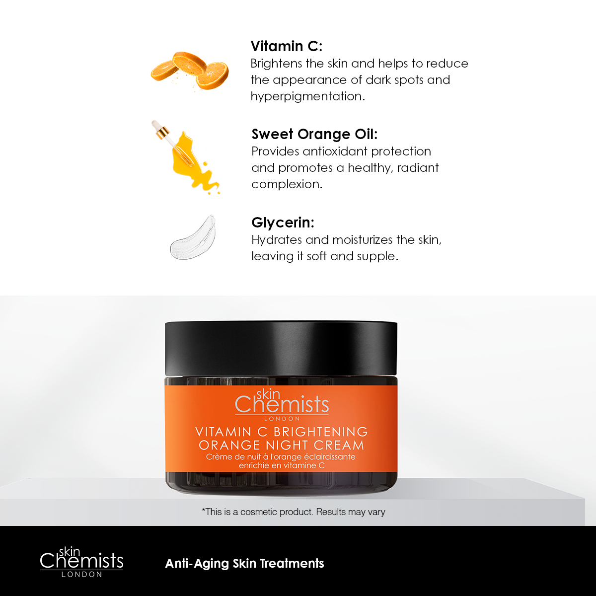 SC Vitamin C Nachtcreme, Reinigungsgel und Maske