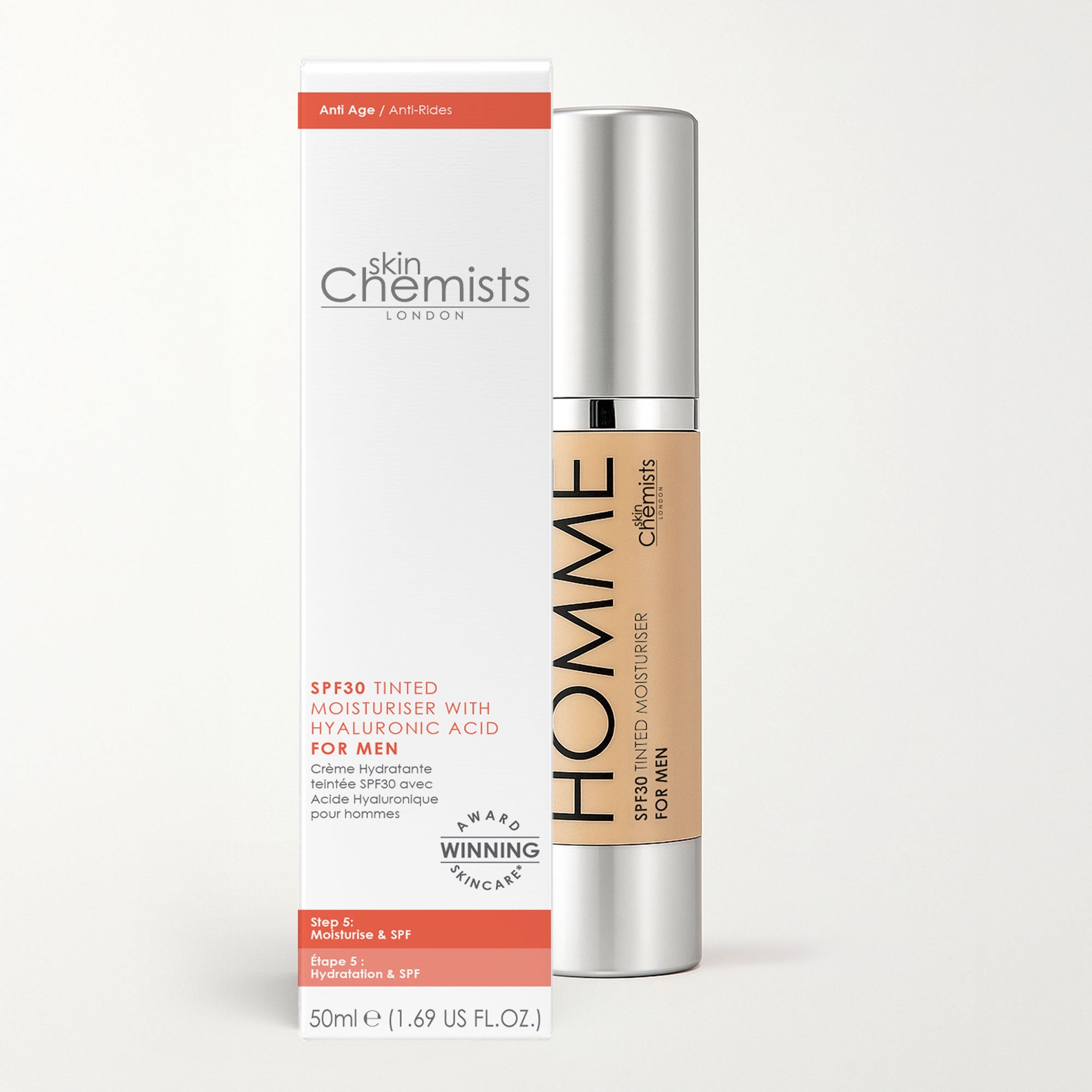 Men's Tinted Light Moisturiser SPF 30 50ml