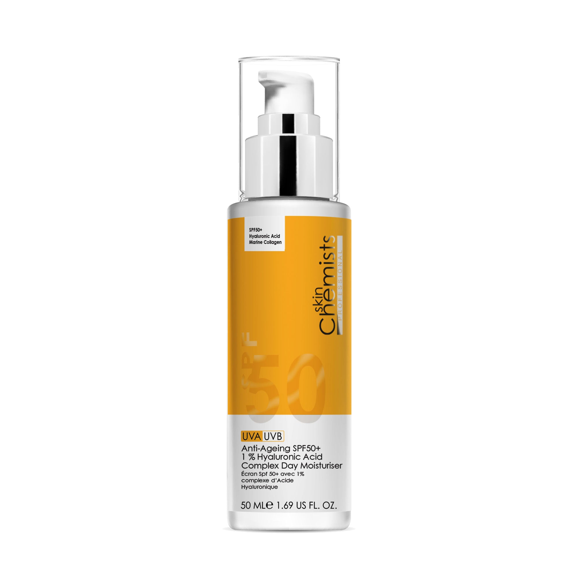 Anti-Aging Tagescreme mit LSF 50, 1 % Hyaluronsäure, 50 ml