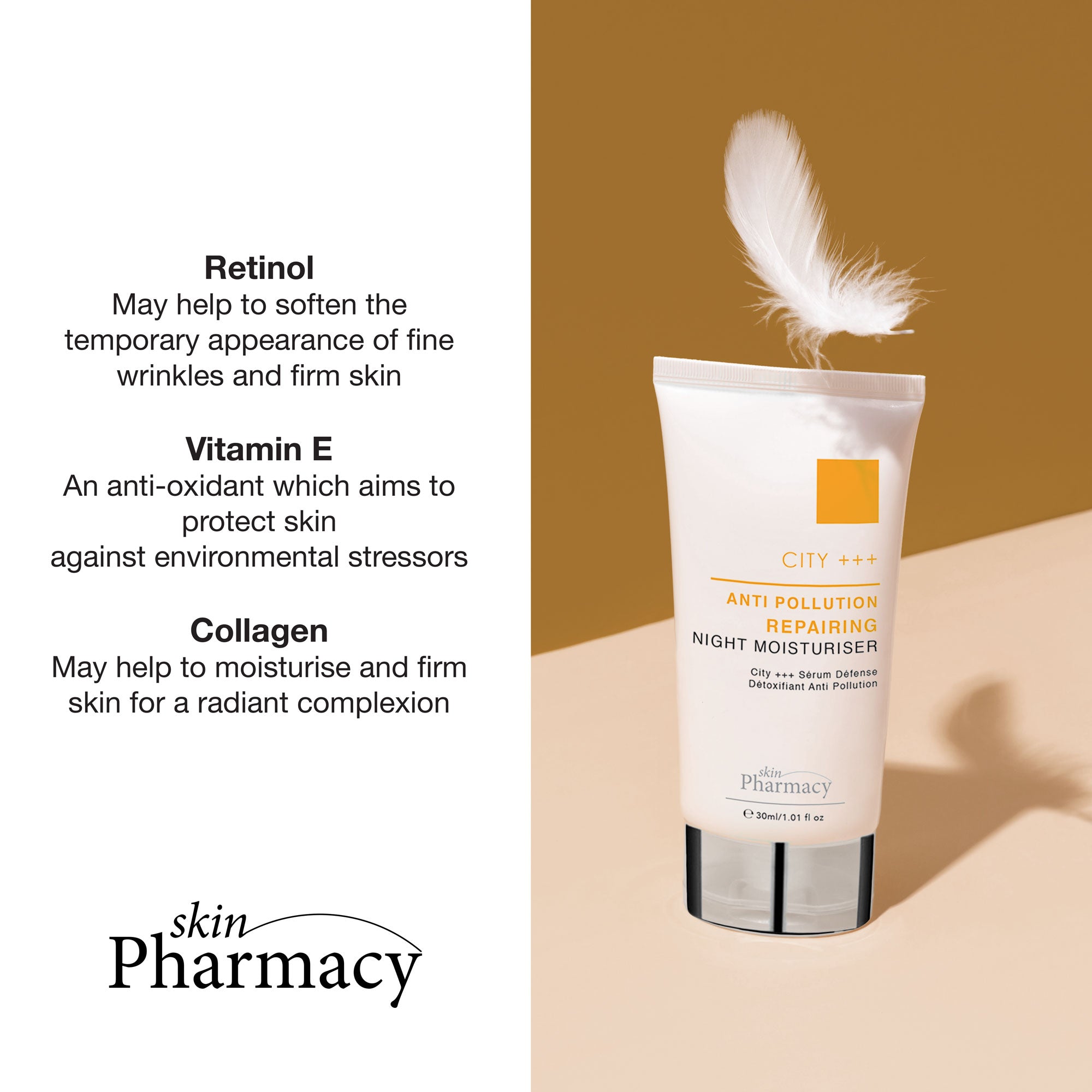 City +++ Anti-Pollution Repairing Night Moisturiser 30ml Twin Value Savings Pack