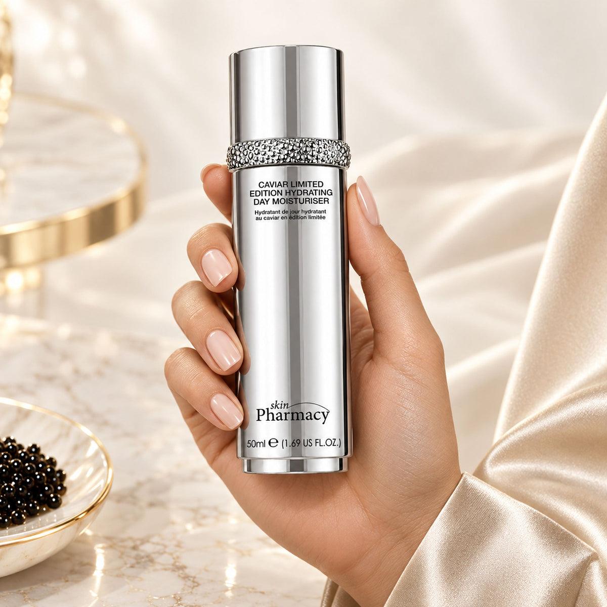 Feuchtigkeitsspendende Anti-Aging-Tagescreme mit Kaviar, Limited Edition, 1 % 50ml