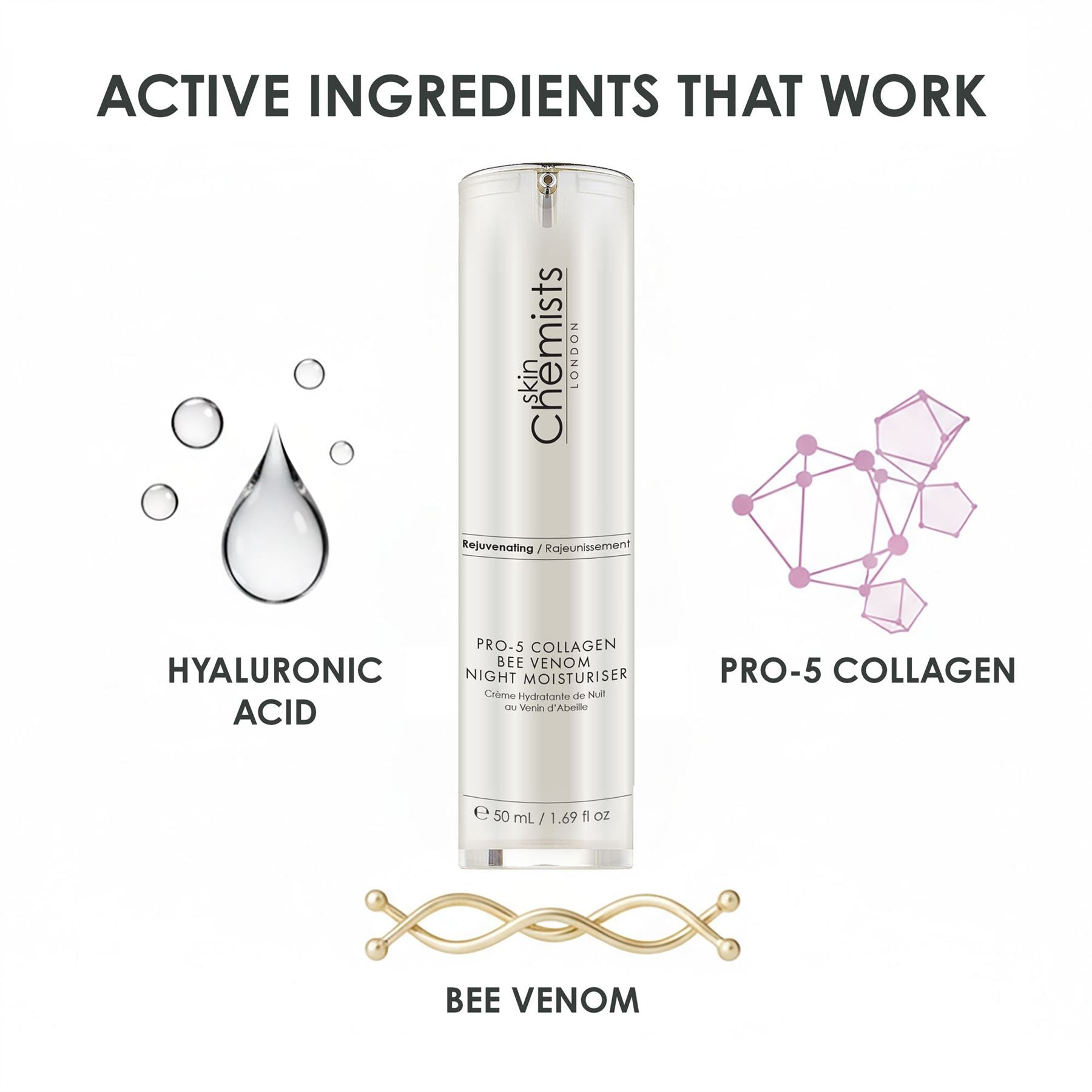 Anti-Ageing Pro-5 Collagen Bee Venom Night Moisturiser 50ml