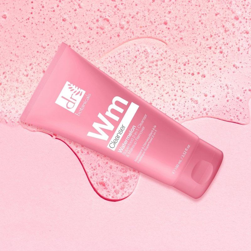Nettoyant et démaquillant 2 en 1 à la pastèque, enrichi en super-aliments, à base d'acide glycolique, d'acide salicylique et d'acide lactique, 100 ml