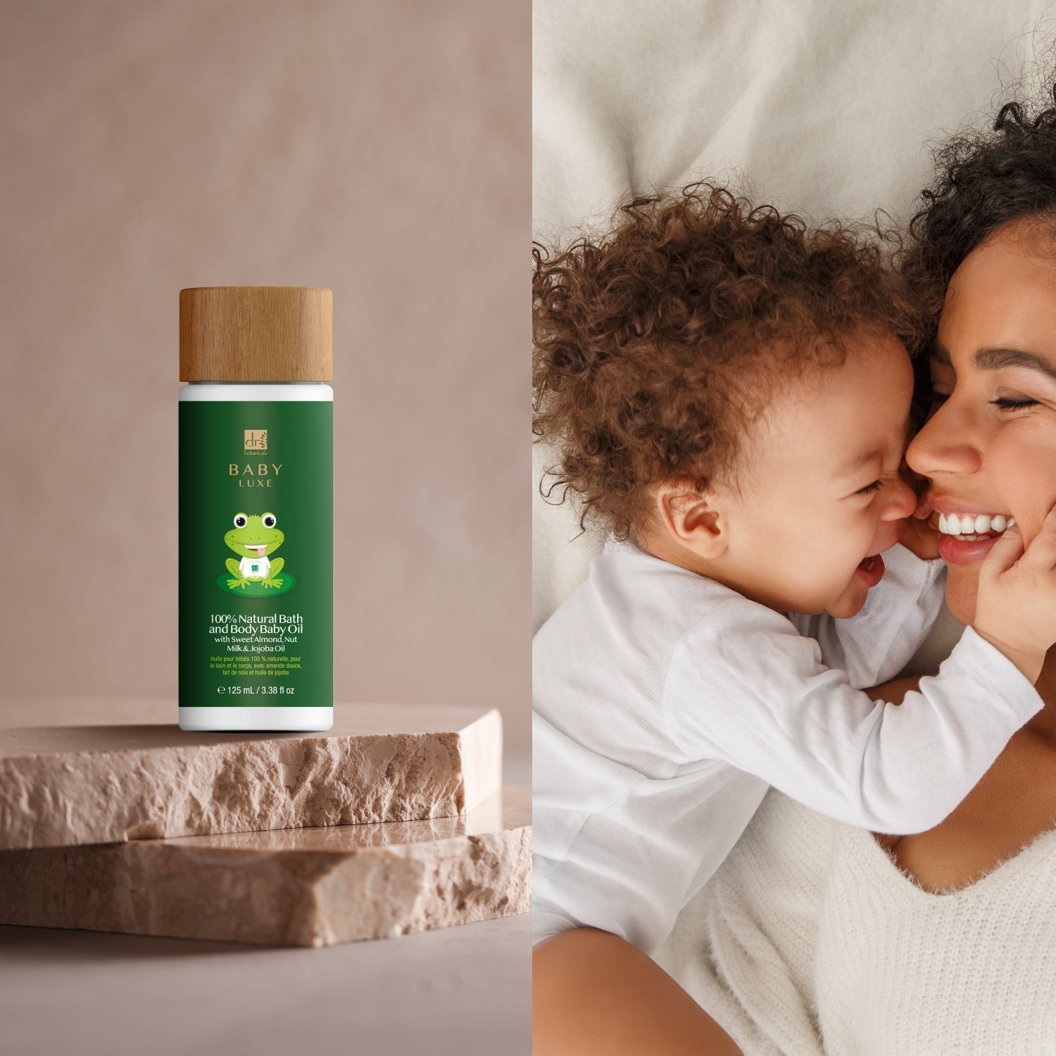 Huile corporelle relaxante pour bébé Baby Lux à l'huile de graines de jojoba 125 ml