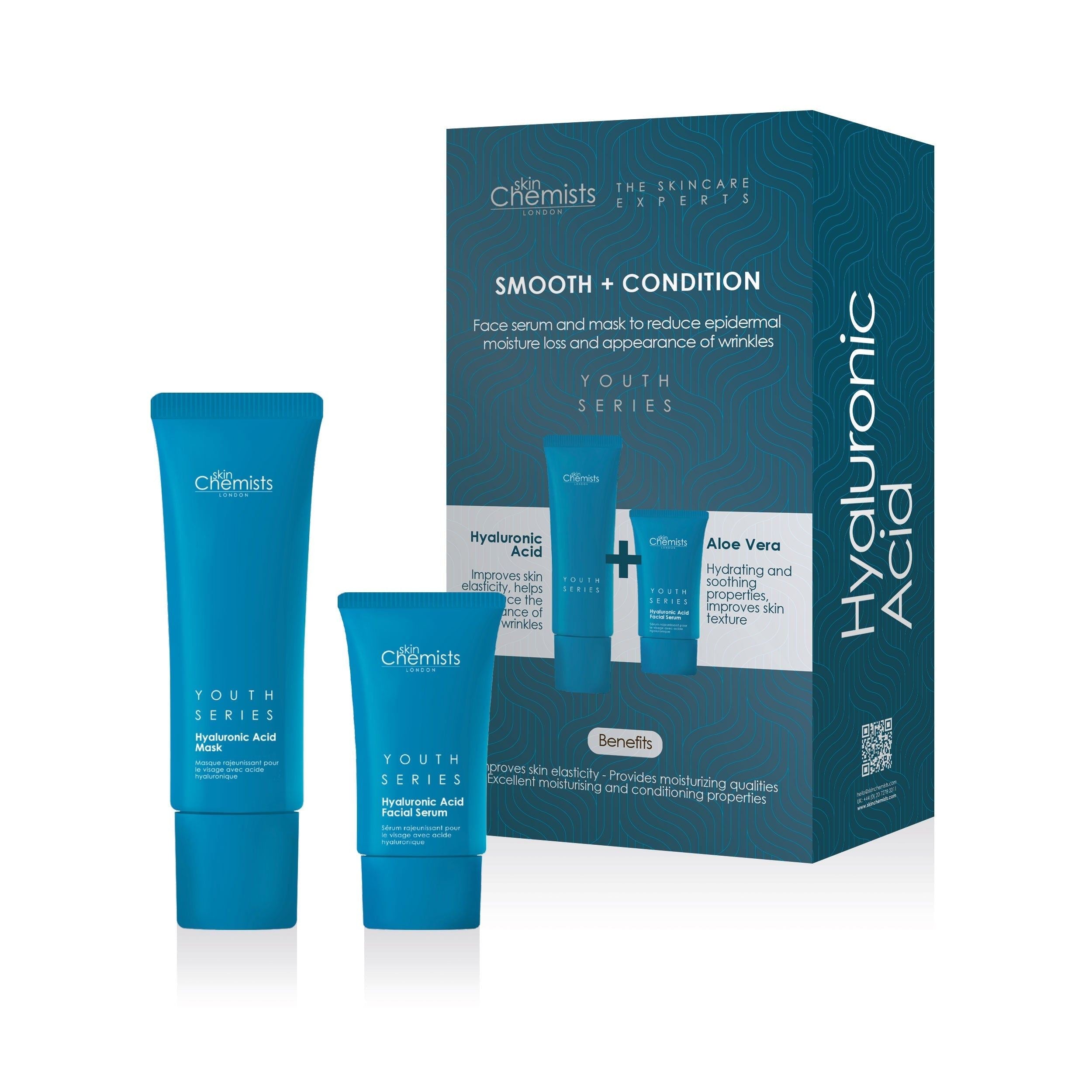 Hyaluronsäure-Set für Glättung und Pflege + Gratis-Hyaluronsäuremaske (50 ml)