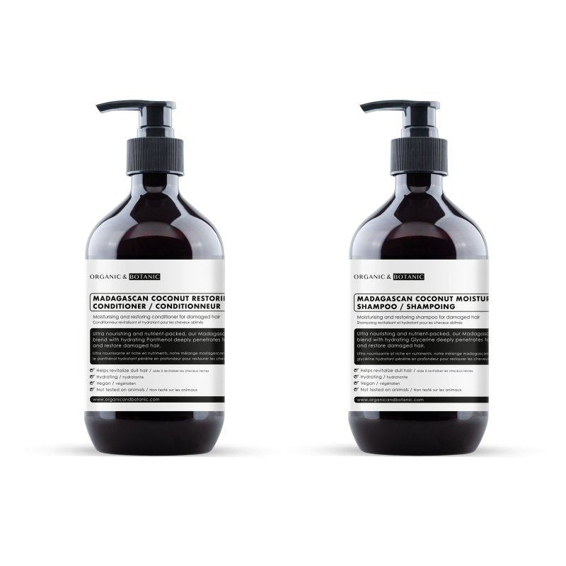 Madagascan Coconut Moisturising Shampoo + Conditioner - skinChemists