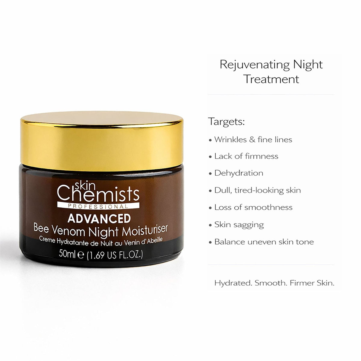SC Pro-5 Collagen Bee Venom Night Moisturiser 50ml - skinChemists