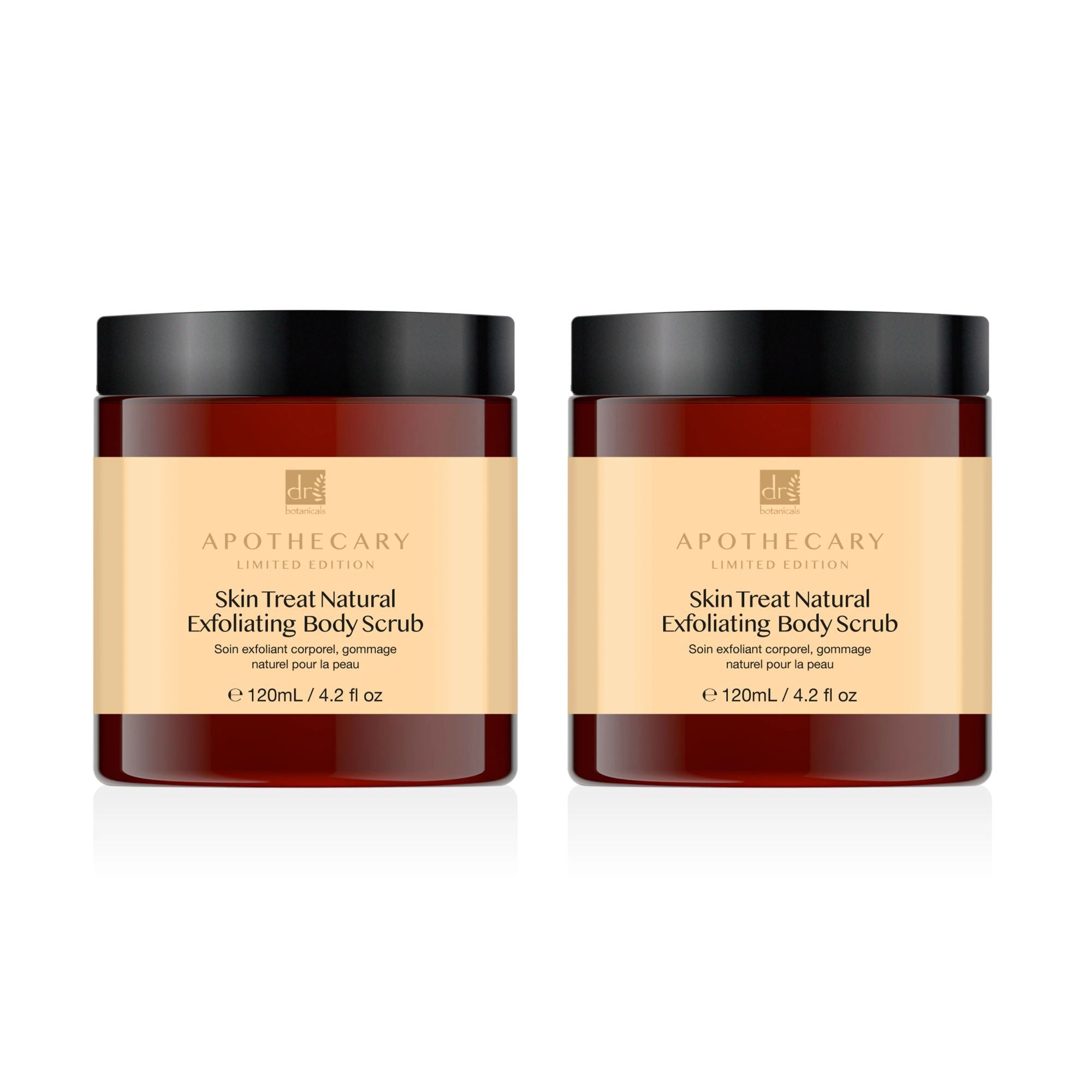 Skin Treat Natural Exfoliating Body Scrub 120ml Twin Value Savings Pack