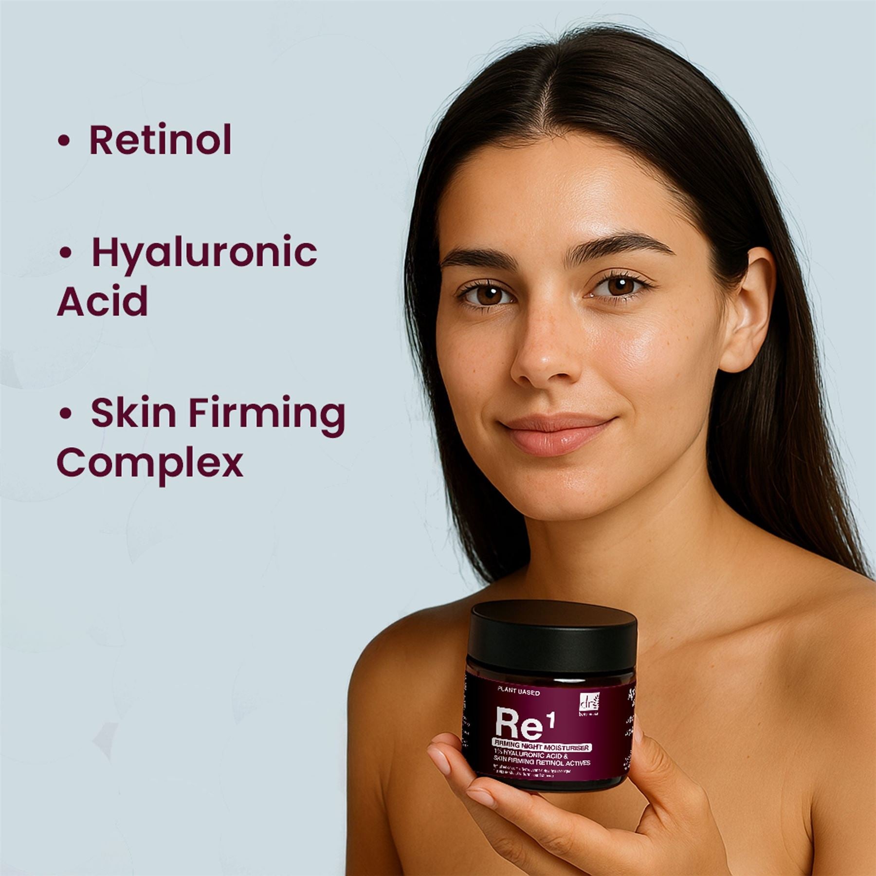 Dr Botanicals Firming Night Moisturiser with 1% Hyaluronic Acid & Skin Firming Retinol Actives 60ml