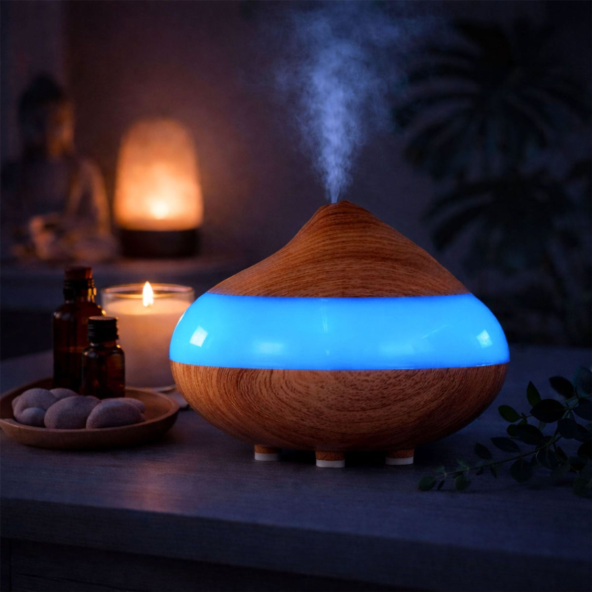 Bio-Balancing Wooden Aroma Digital Diffuser Clear Panel (UK Plug) - skinChemists