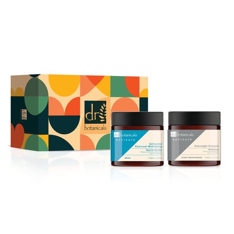 Dr Botanicals Charcoal Mask & Vitamin Moisturiser Anti-Ageing Kit - skinChemists