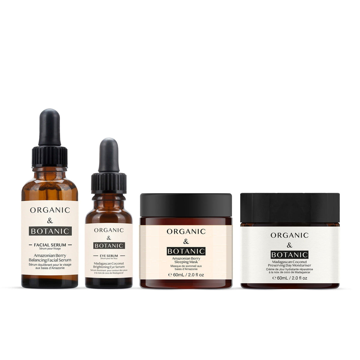 OB Amazonian Berry Serum and Sleeping Mask + Madagascan Coconut Day Cream and Eye Serum - skinChemists