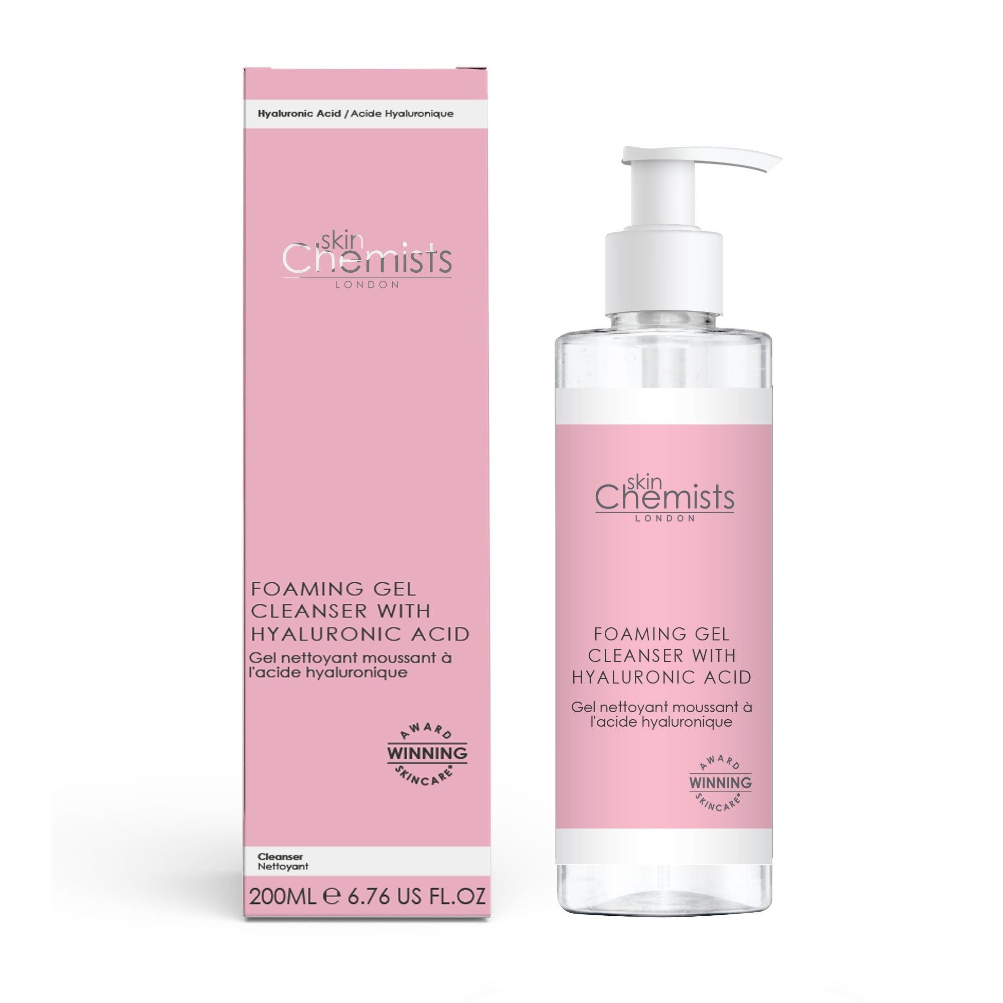 Schäumendes Gel-Reinigungsgel mit Hyaluronsäure, 200 ml