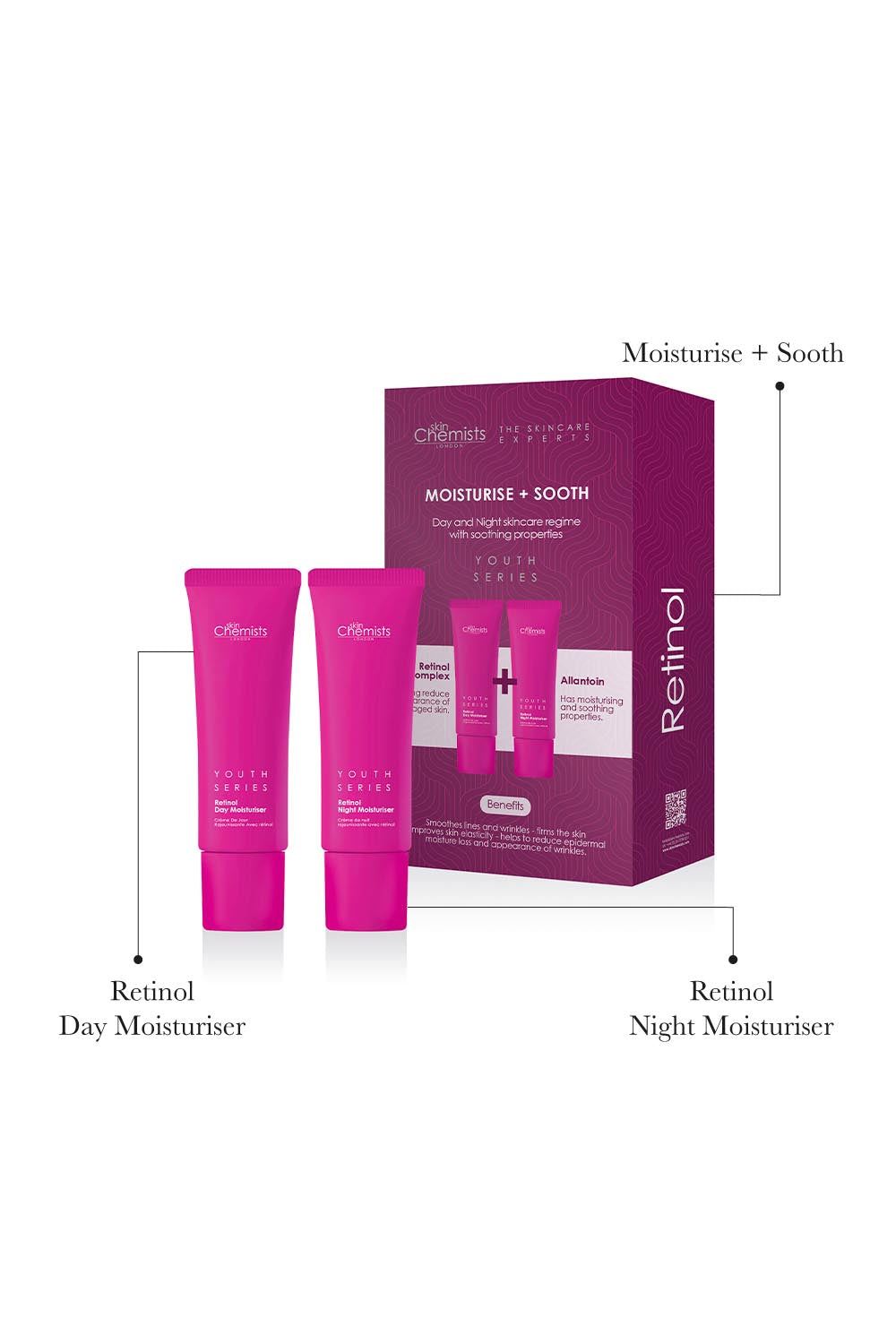 Retinol-Feuchtigkeitscreme & Beruhigungsset + Gratis Retinolmaske 50 ml