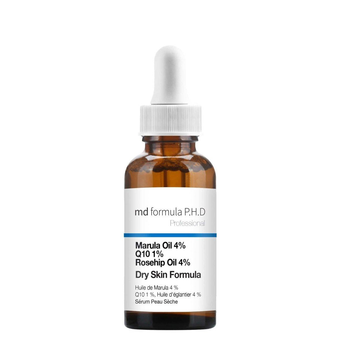 Serum für trockene Haut mit 4 % Marulaöl, 1 % Q10 und 4 % Hagebuttenöl, 30 ml