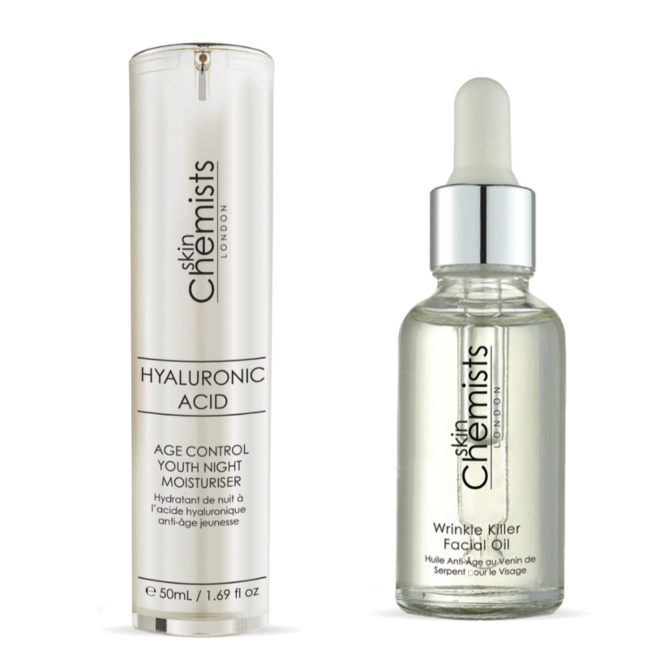 Hyaluronsäure-Feuchtigkeitscreme & Anti-Falten-Gesichtsöl-Anti-Aging-Set