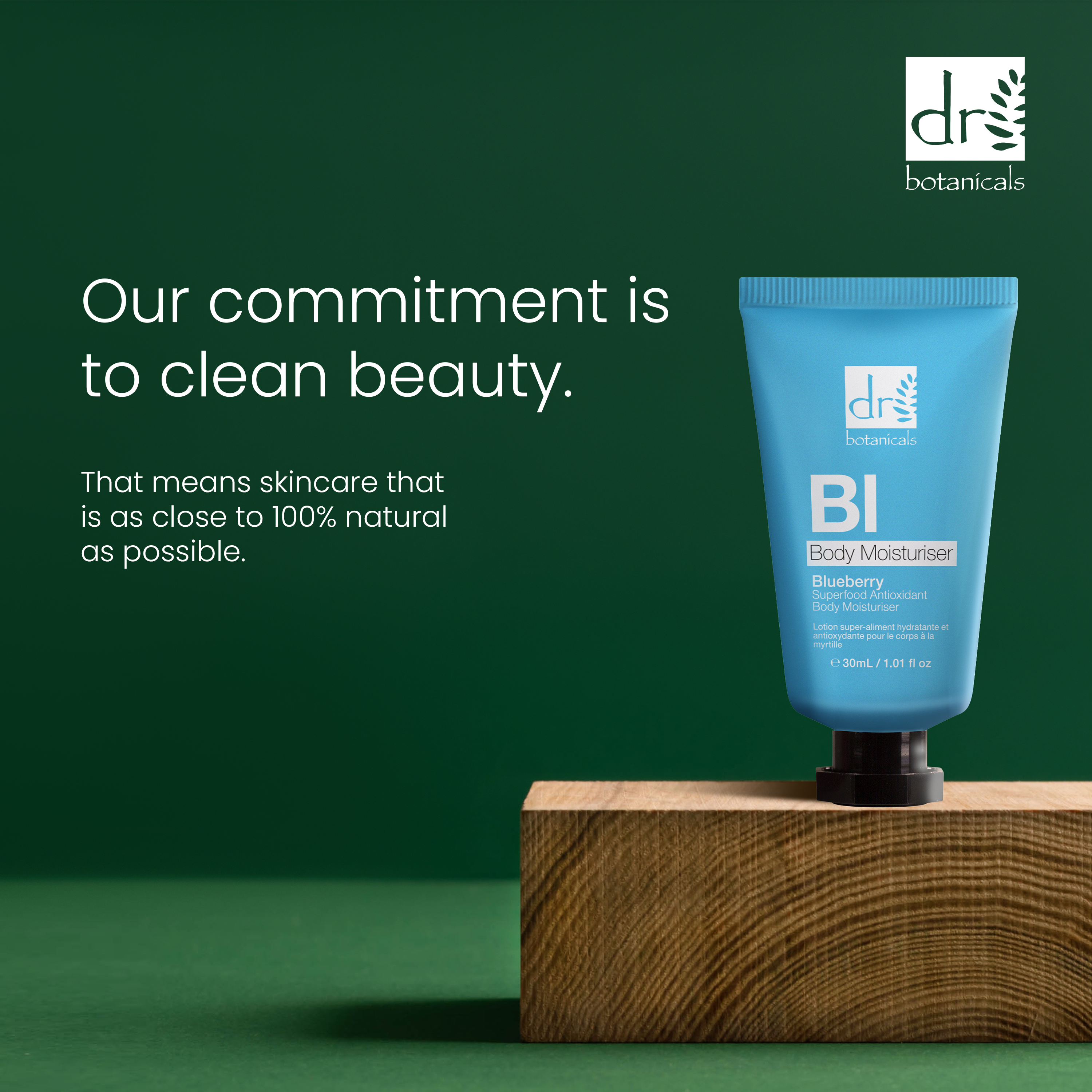 Crème hydratante corporelle antioxydante superalimentaire à la myrtille 30 ml