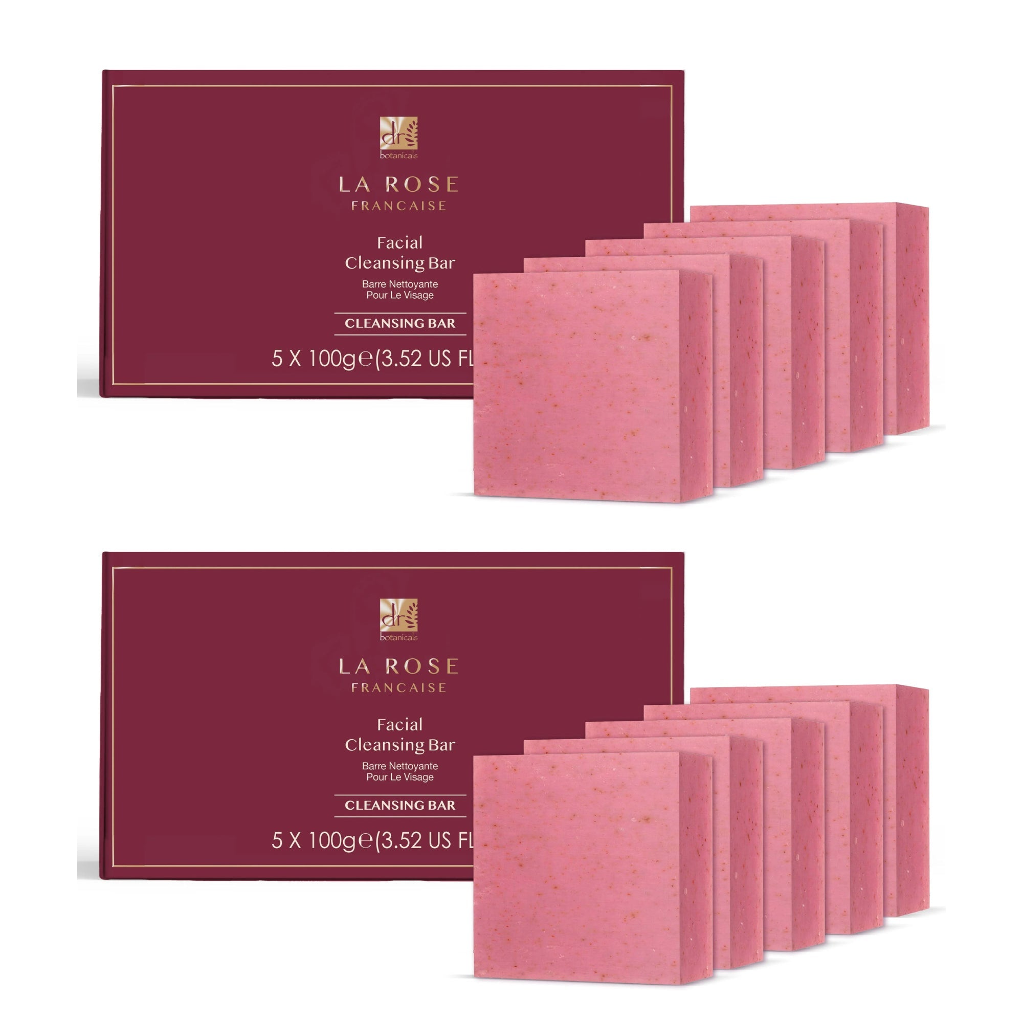 La Rose Française Gesichtsreinigungsseife (5er-Pack) 100 g x 5 Doppel-Sparpackung