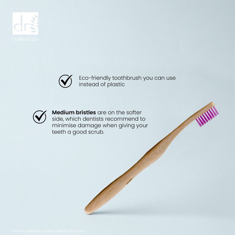 Brosse à dents en bambou violette