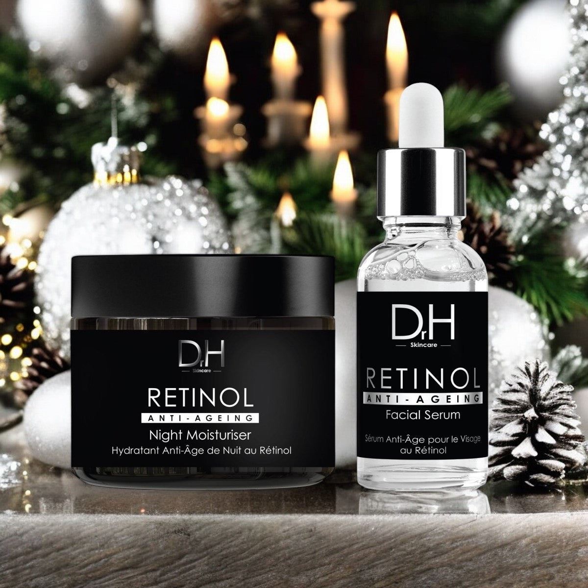 Retinol Anti-Ageing Night Moisturiser 60ml + Anti-Ageing Retinol Facial Serum 30ml