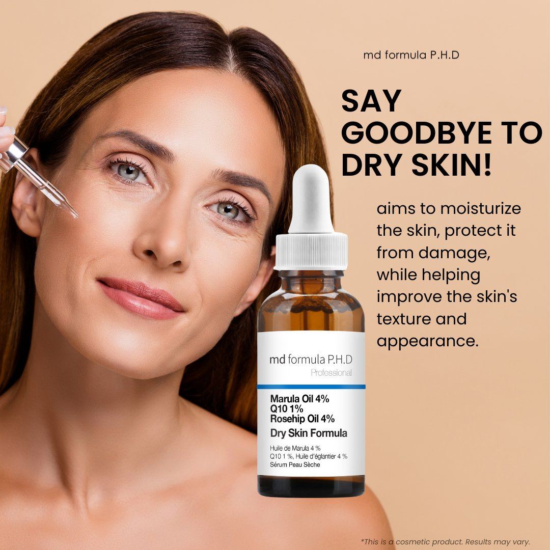 Dry Skin Serum Marula Oil 4%, Q10 1%, Rosehip Oil 4% 30ml