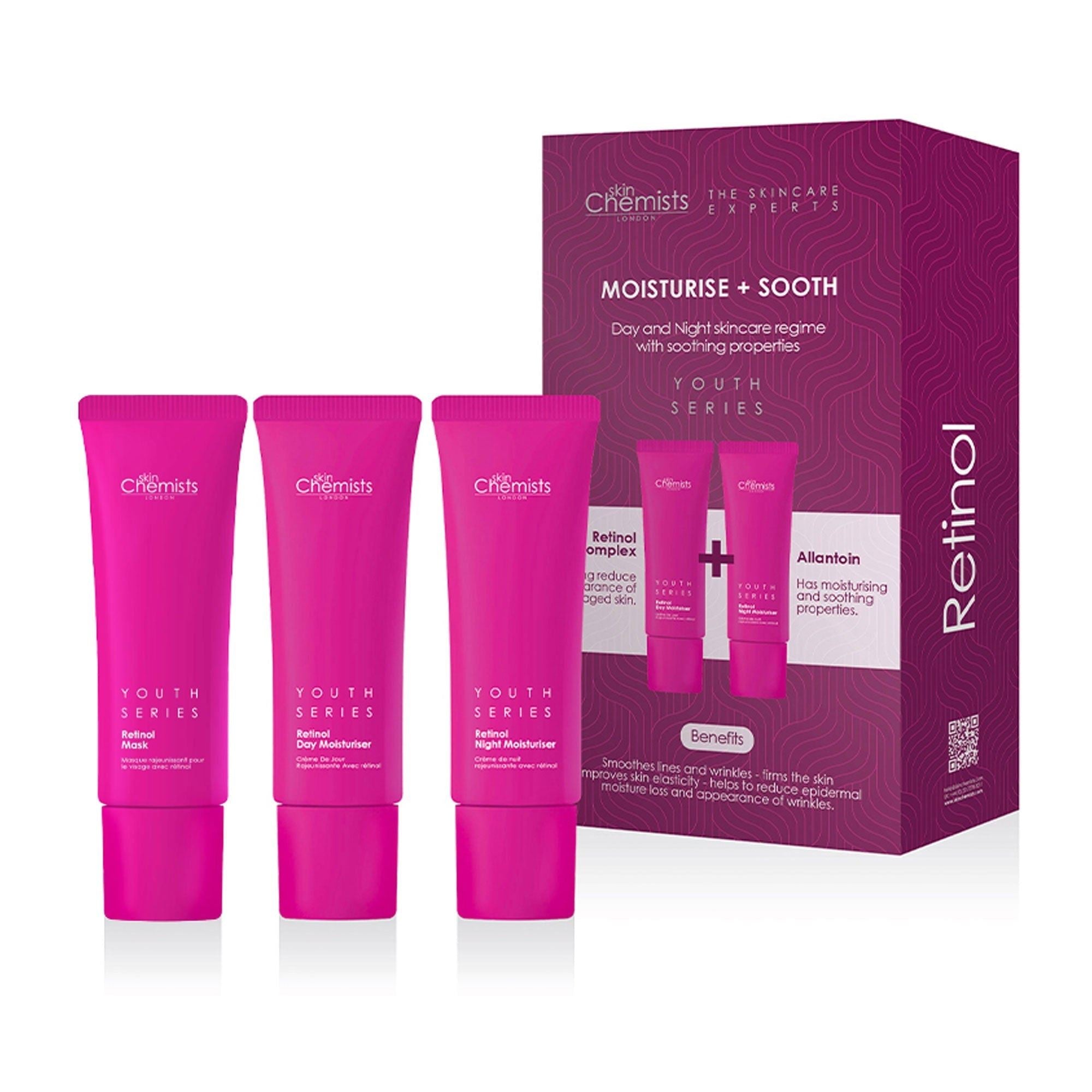 Retinol-Feuchtigkeitscreme &amp; Beruhigungsset + Gratis Retinolmaske 50 ml
