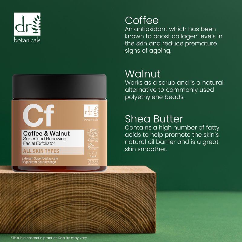Exfoliant visage régénérant au café et super-aliments 60 ml