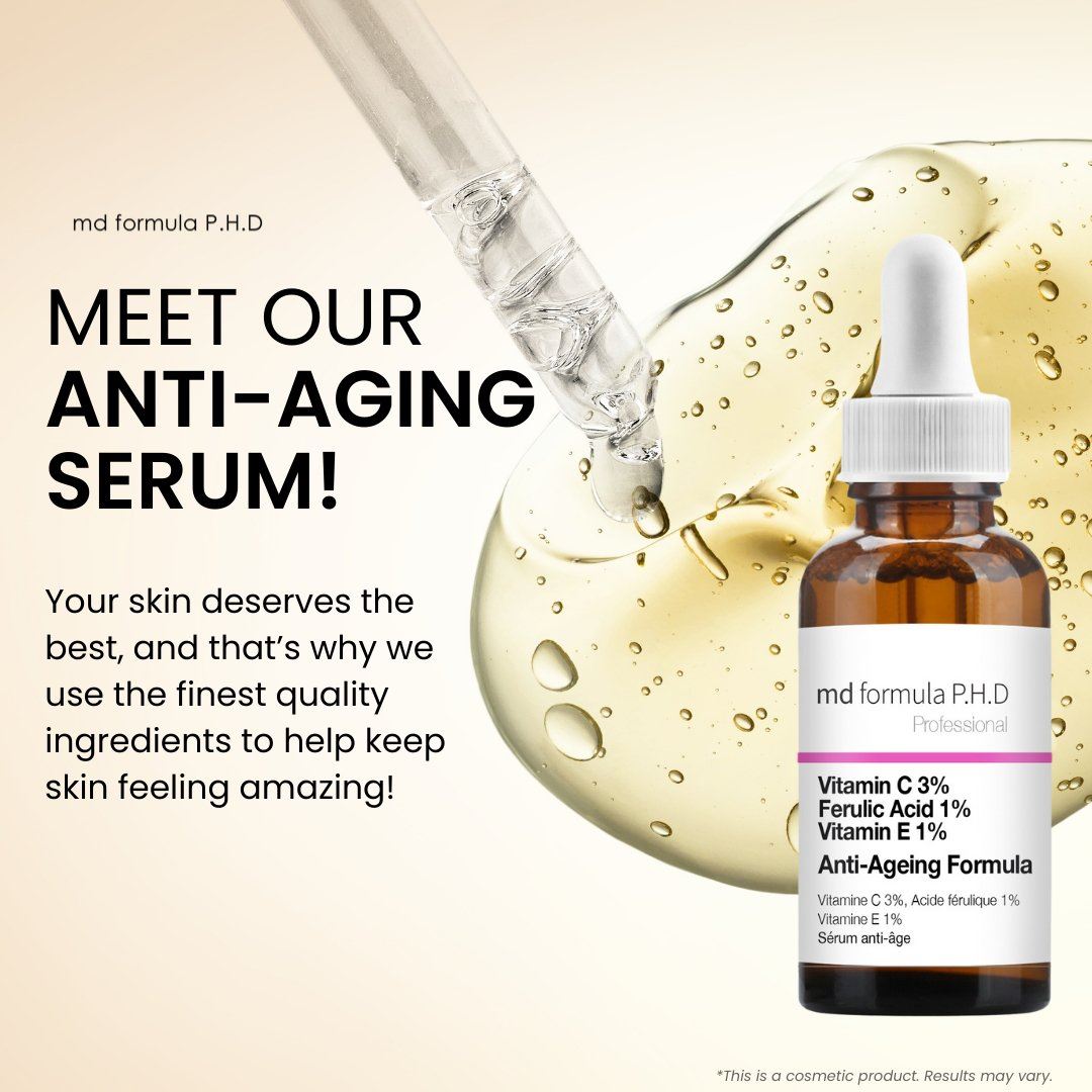 Anti-Aging-Serum mit 3 % Vitamin C, 1 % Ferulasäure und 1 % Vitamin E, 30 ml